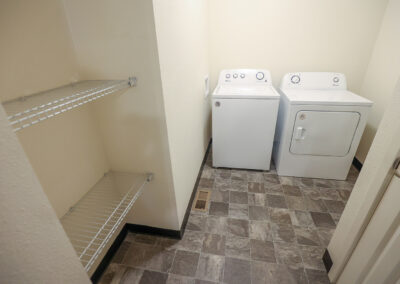 washer and dryer in our double wide mobile homes